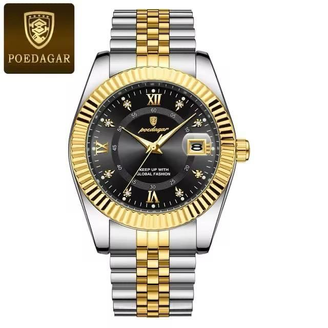 POEDAGAR Watch for Men Global Fashion Quartz Analog | Two-Tone