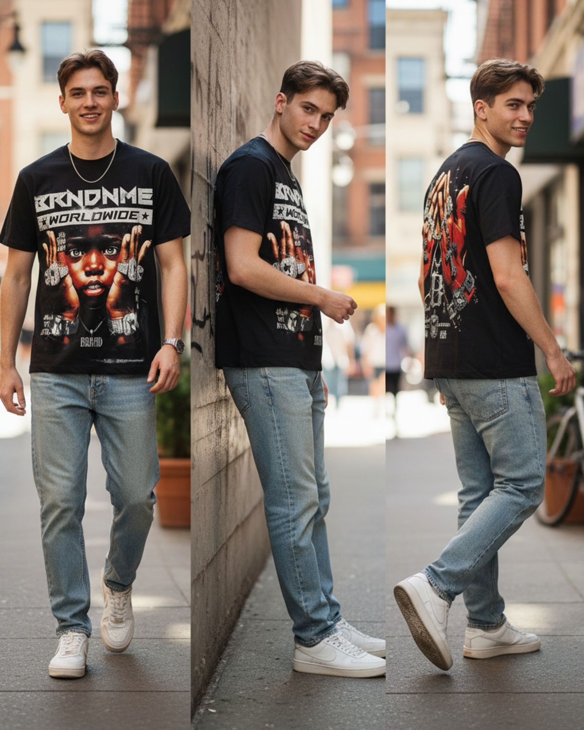 Stylish Custom Printed T-Shirt - Bold Graphic Streetwear Tee