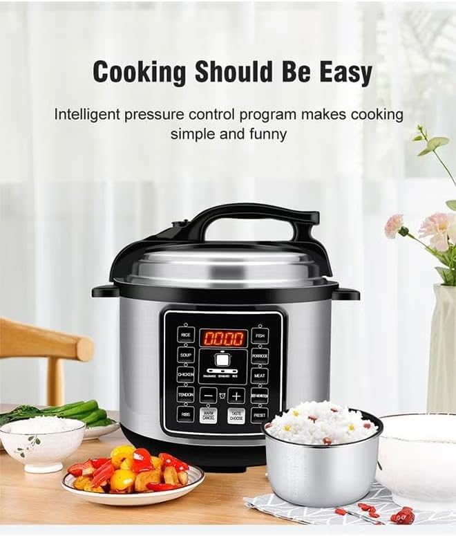 9-in-1 Electric Pressure Cooker – 6L Smart Multi-Cooker, 1000W Power, 14 Pre-Set Programs, One-Touch Instant Pot for Rice, Meat, Soup, Stew, Yogurt, Steam & Slow Cook