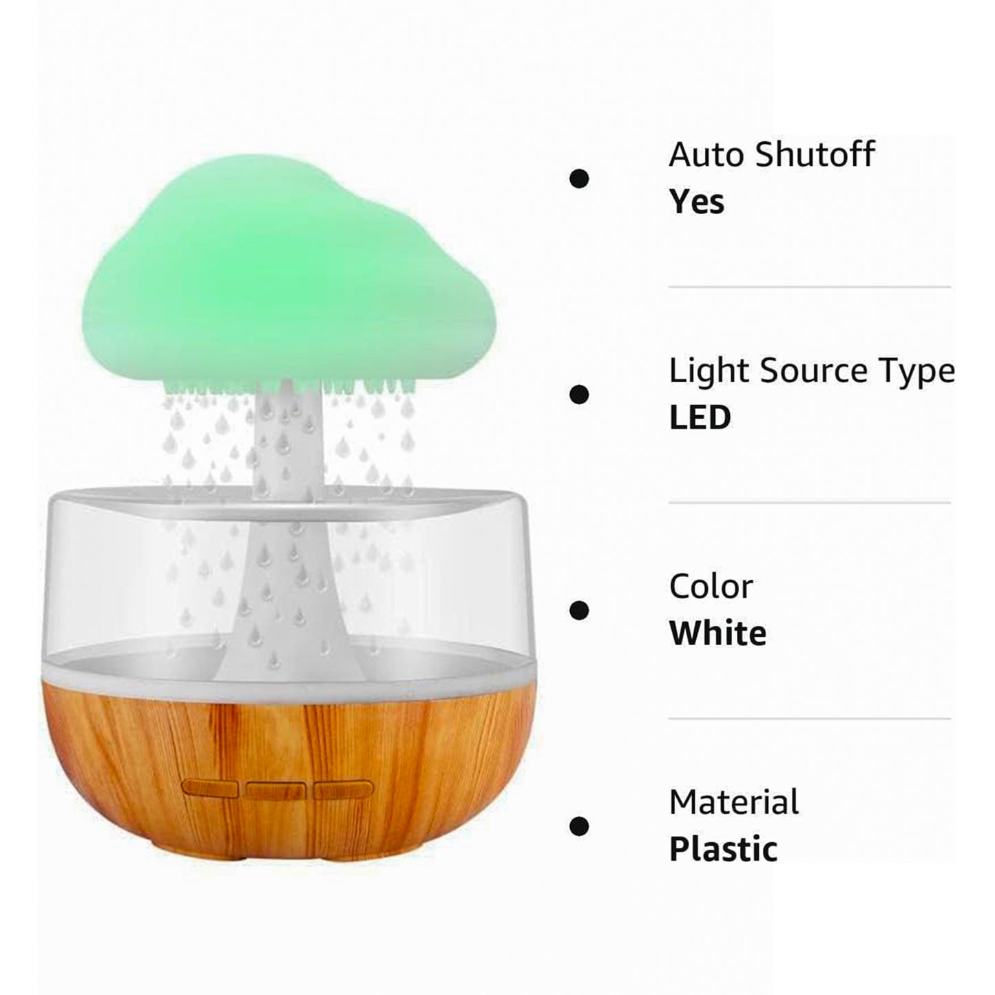Rain Cloud Humidifier, Rain Cloud Night Light, Diffuser Humidifier with 7 Colors LED Lights