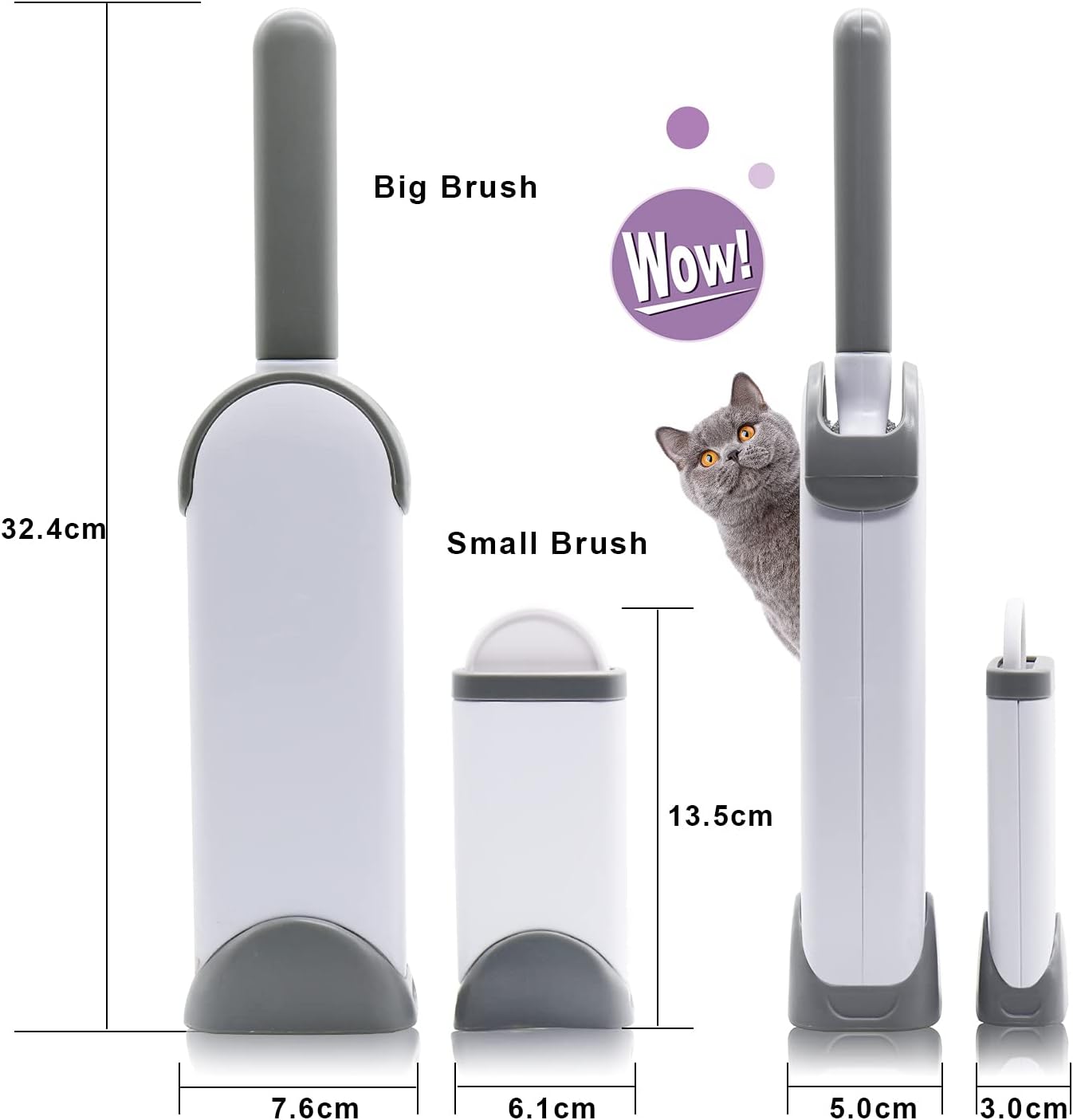 Pet Hair Remover Brush, Dog Hair Remover for Clothes - lint Remover Brush, Lint Brush Pet Hair Remover for Dogs, Cats & Puppies