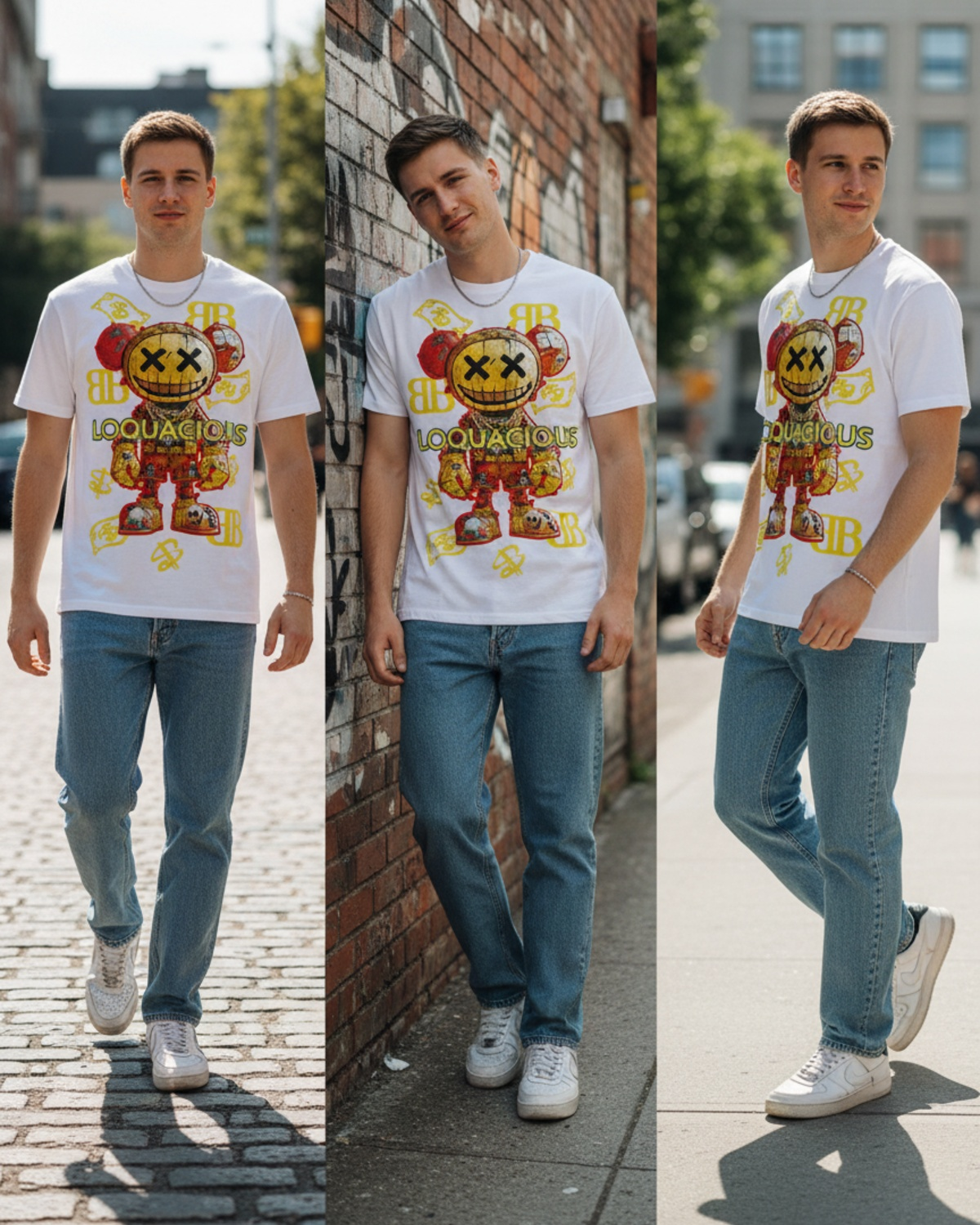 Stylish Custom Printed T-Shirt - Bold Graphic Streetwear Tee