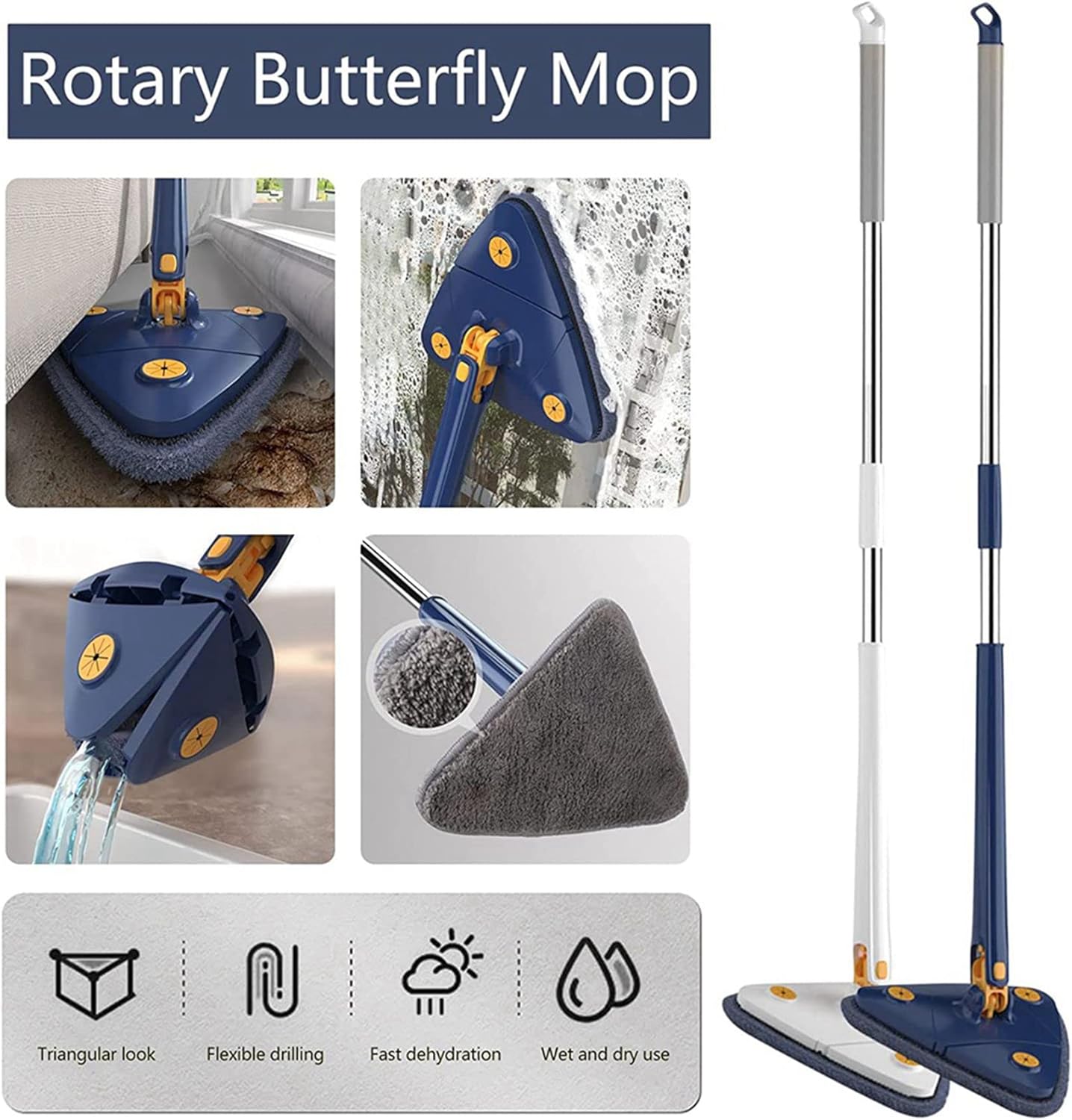 360 Rotatable Adjustable Cleaning Mop