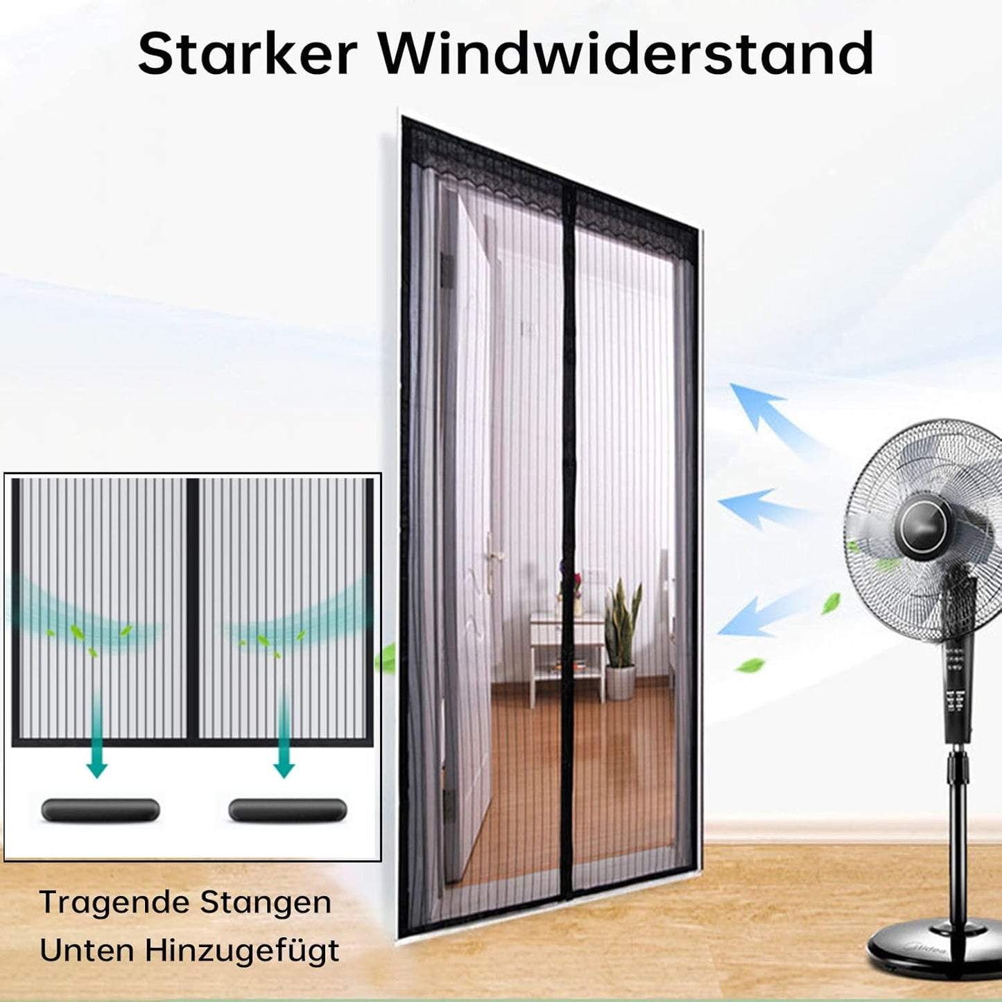 Magnetic Fly Screen Door, Heavy-Duty Anti Mosquito Mesh