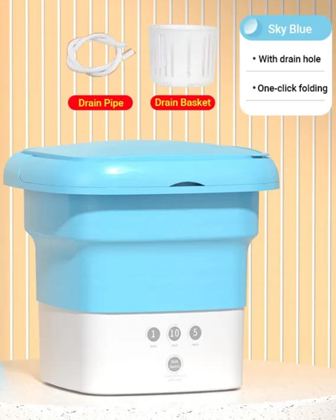 Portable Washing Machine with Dryer Bucket Washing