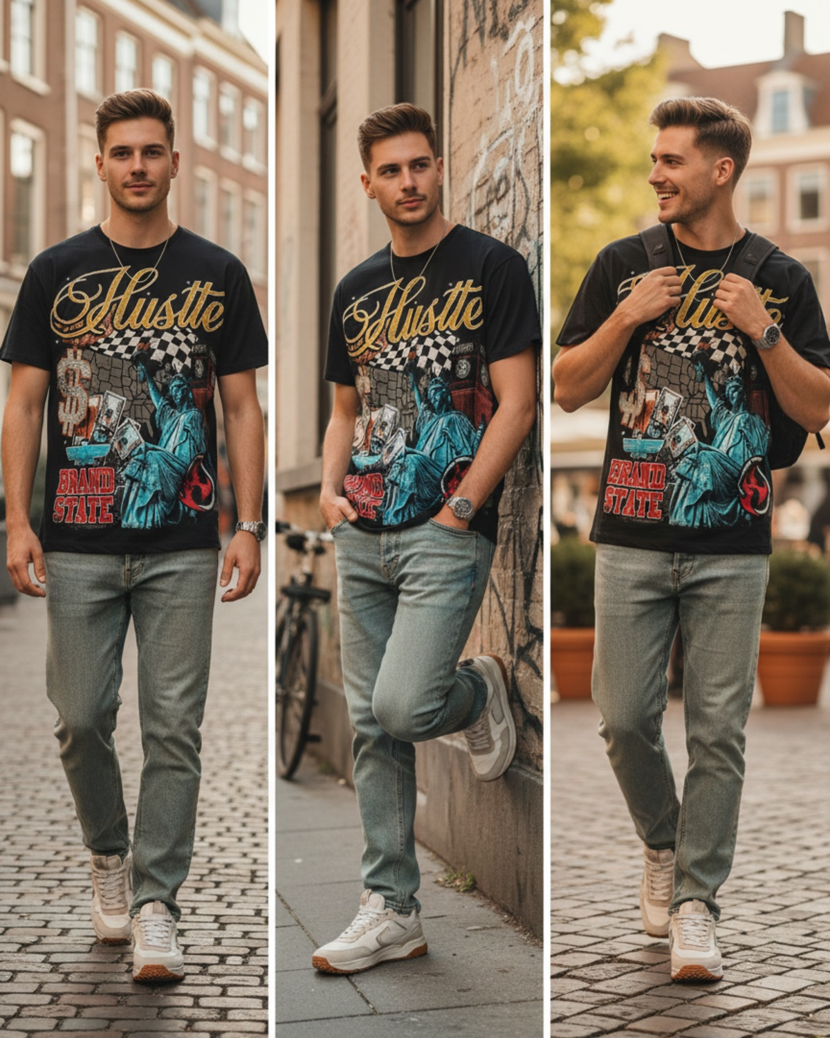 Stylish Custom Printed T-Shirt - Bold Graphic Streetwear Tee