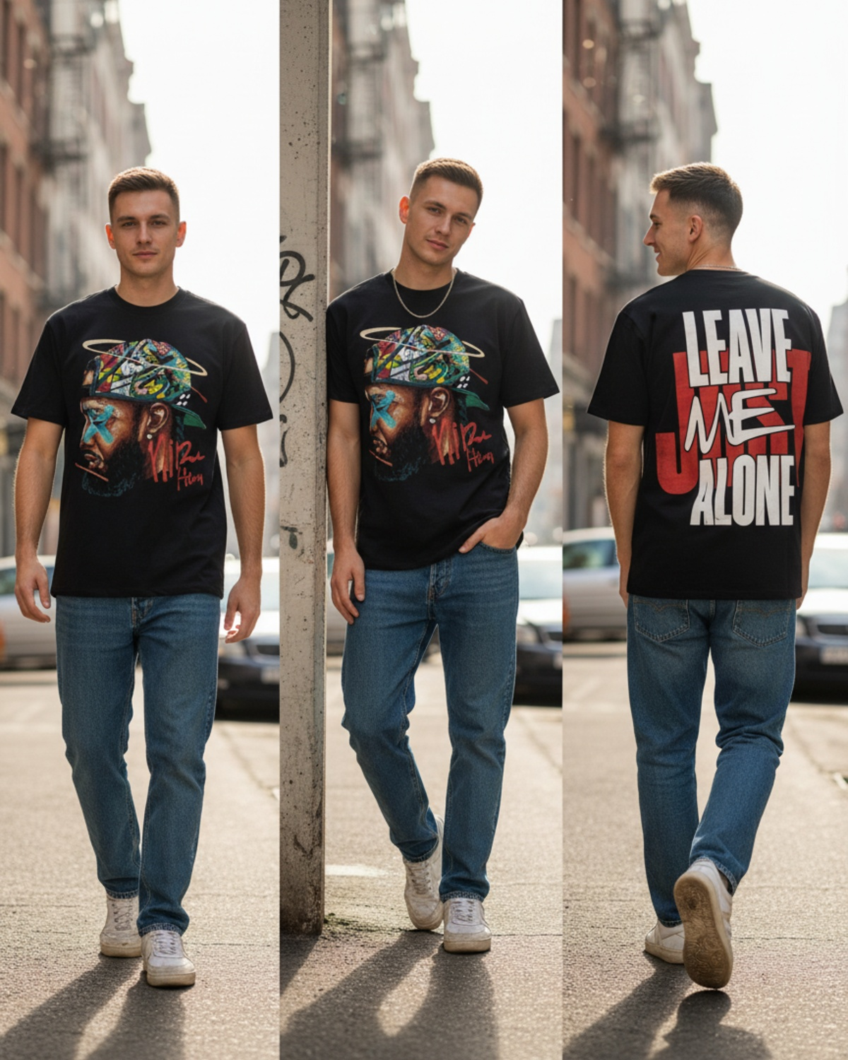 Stylish Custom Printed T-Shirt - Bold Graphic Streetwear Tee