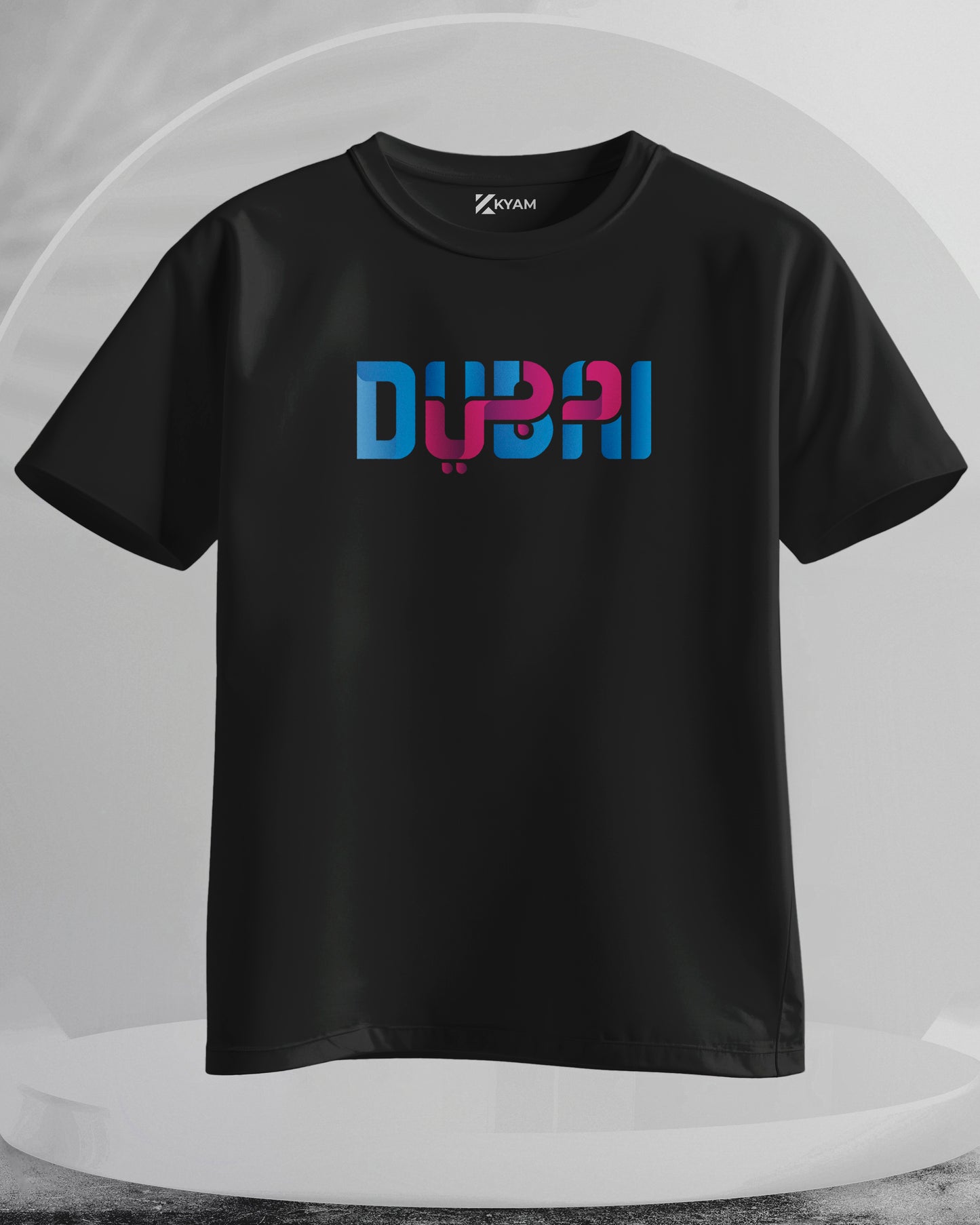 دبي - تيشيرتات رجالية أنيقة مطبوعة - (مقاس كبير)