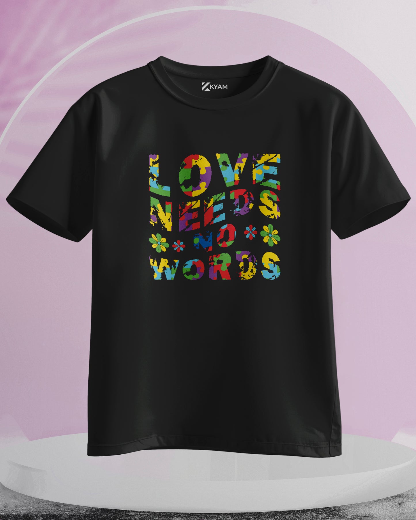 الحب لا يحتاج إلى كلمات - تيشيرتات نسائية أنيقة مطبوعة - (مقاس كبير)