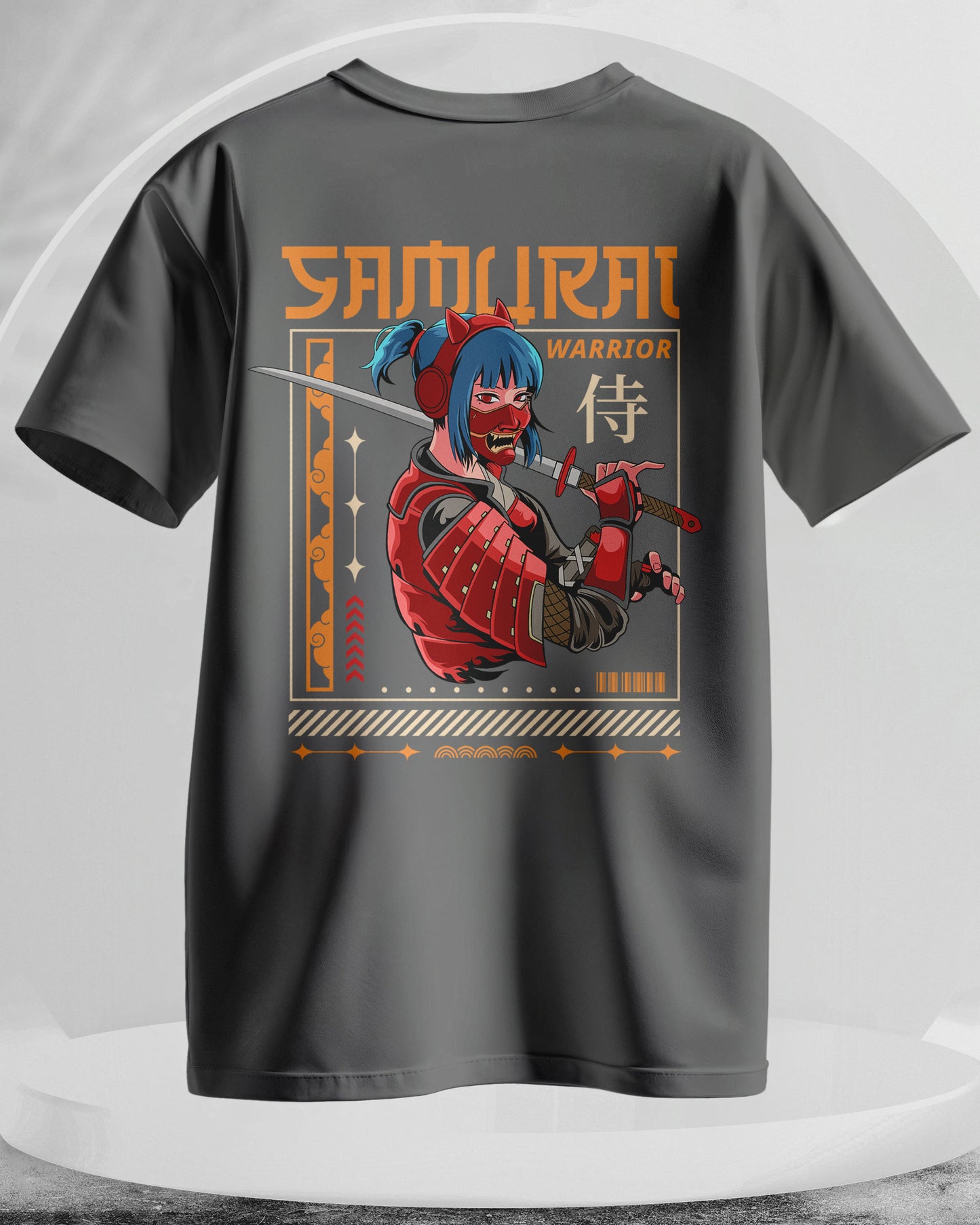 Samurai - Men Stylish Back Printed T-Shirts – (Regular)