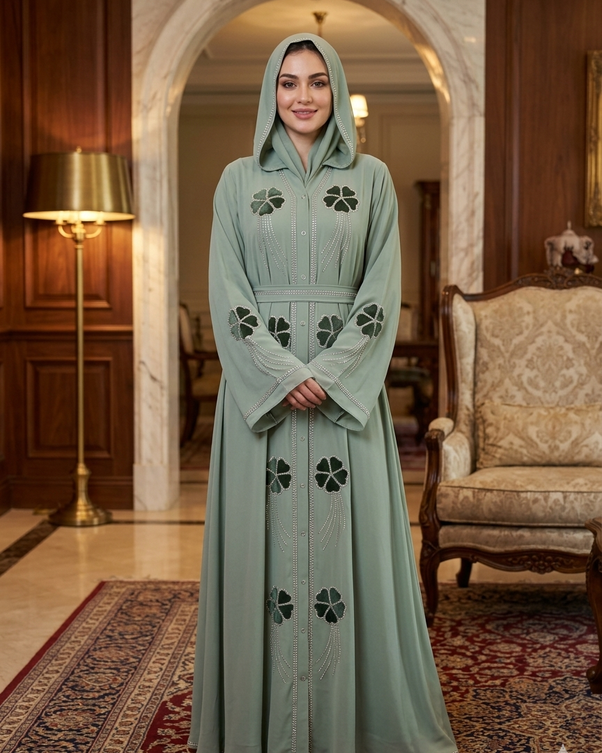 عباية عصرية من خامة ندى الفاخرة - إطلالة يومية راقية على الطراز الدبوي