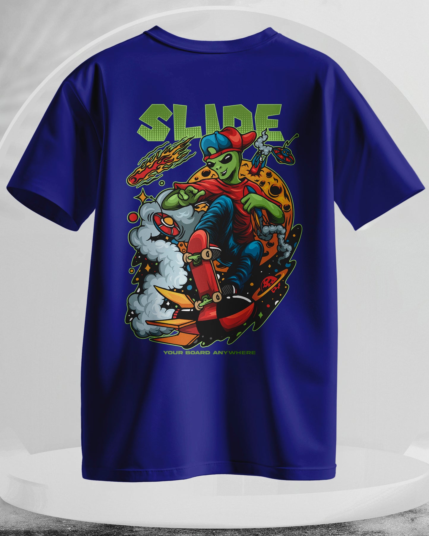 Alien Slide - Men Stylish Back Printed T-Shirts – (Regular)