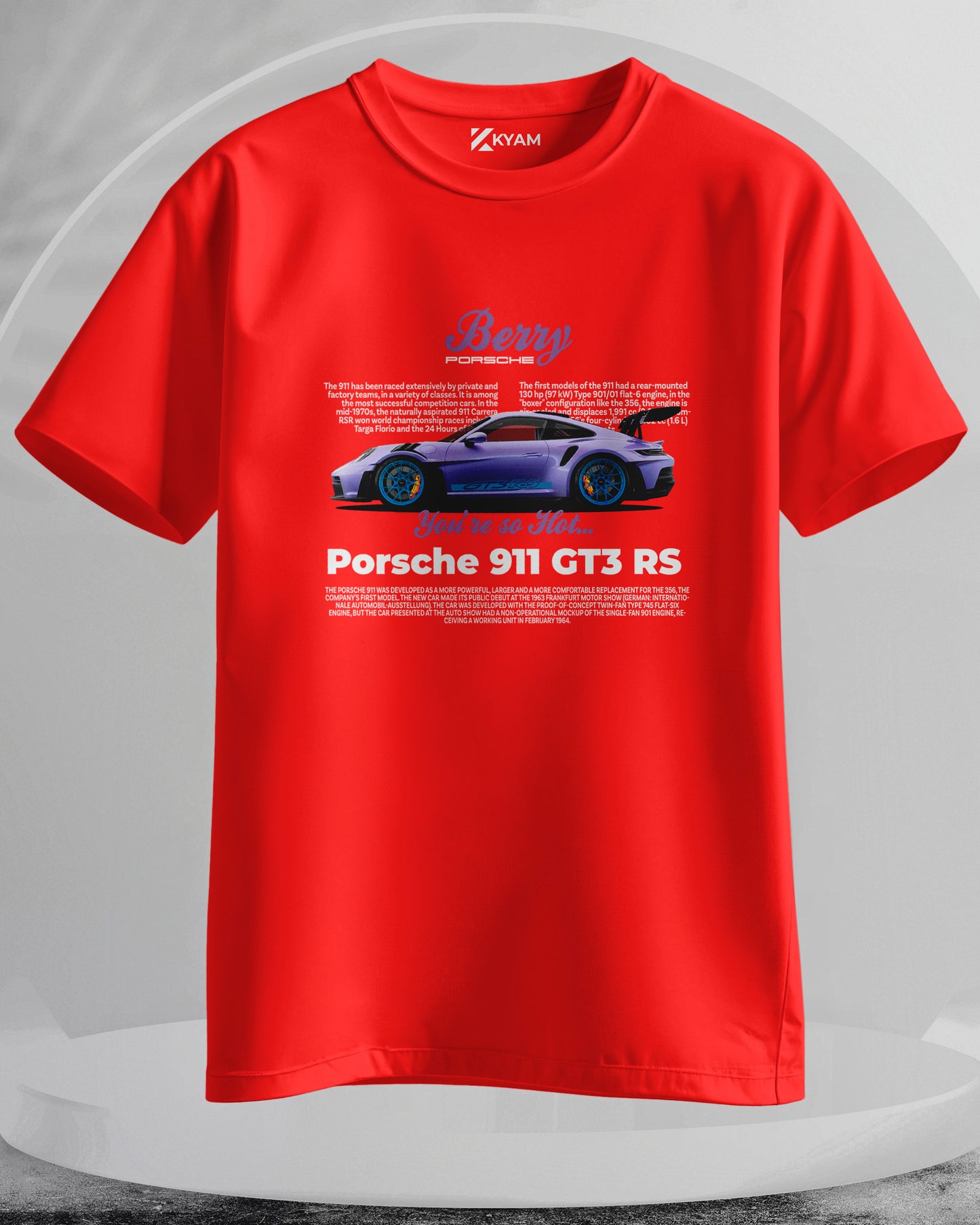 Porsche 911 GT3 RS - Men Stylish Printed T-Shirts – (Regular)