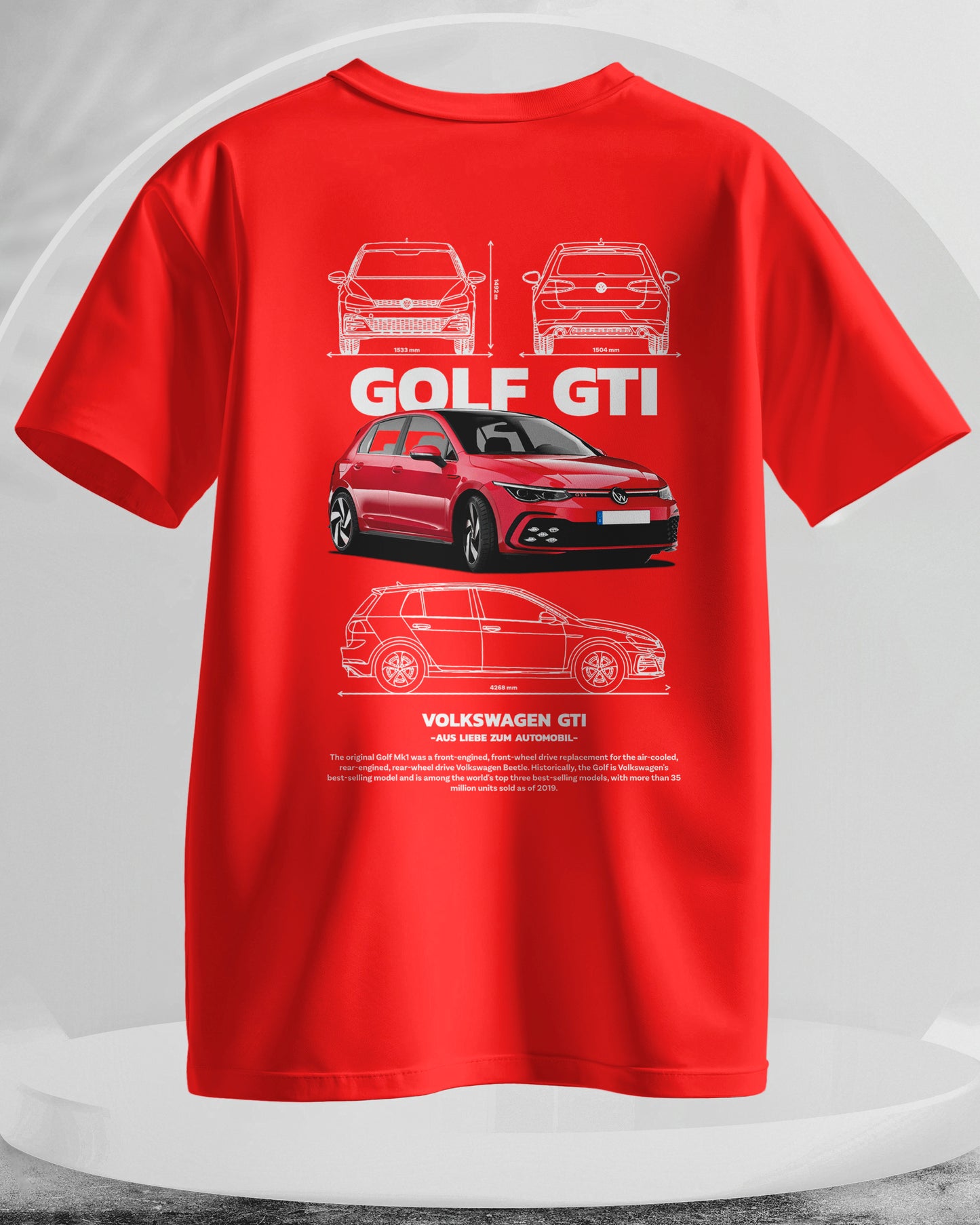 Volkswagen Golf GTI - Men Stylish Back Printed T-Shirts – (Regular)