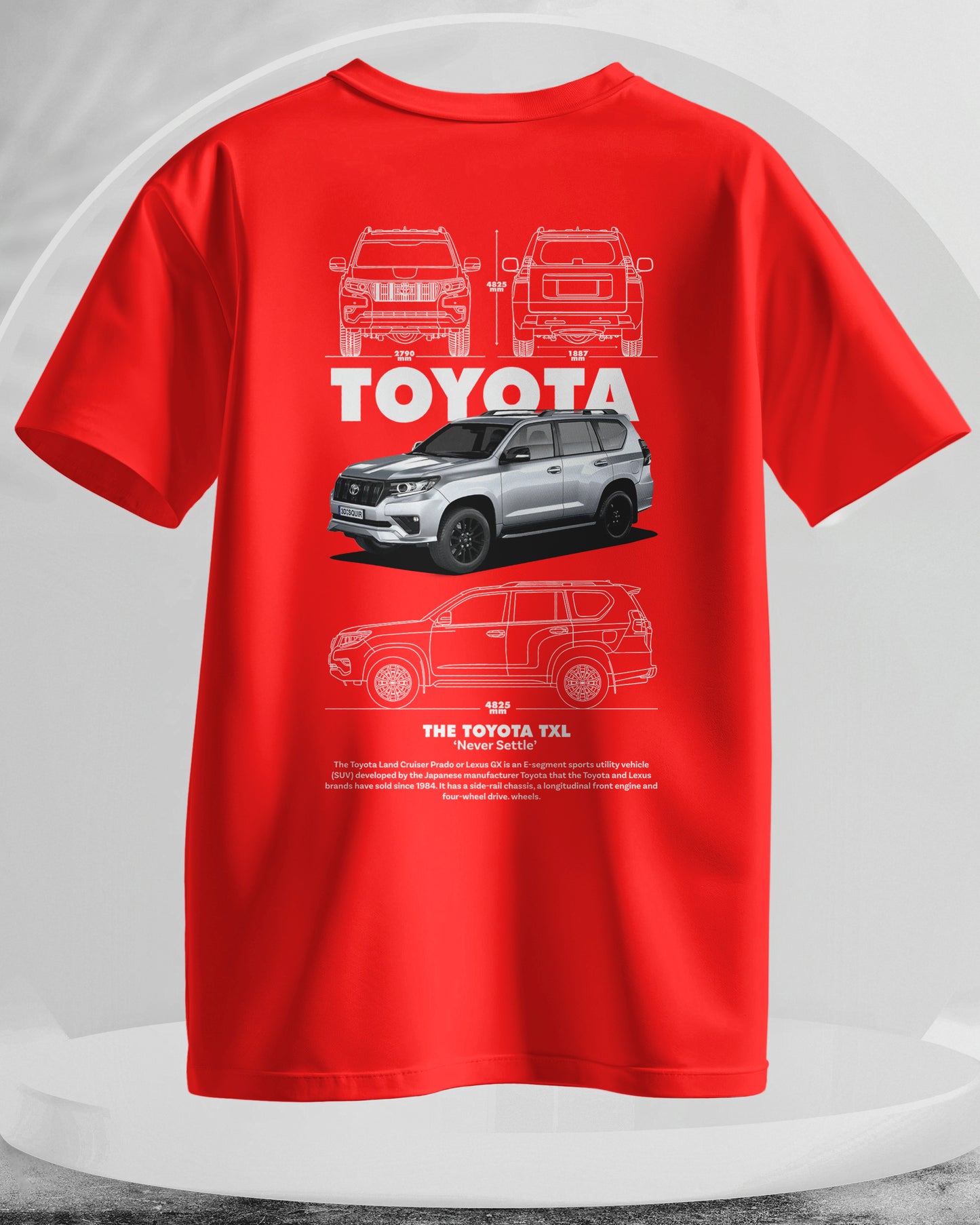 Toyota TXL - Men Stylish Back Printed T-Shirts – (Regular)
