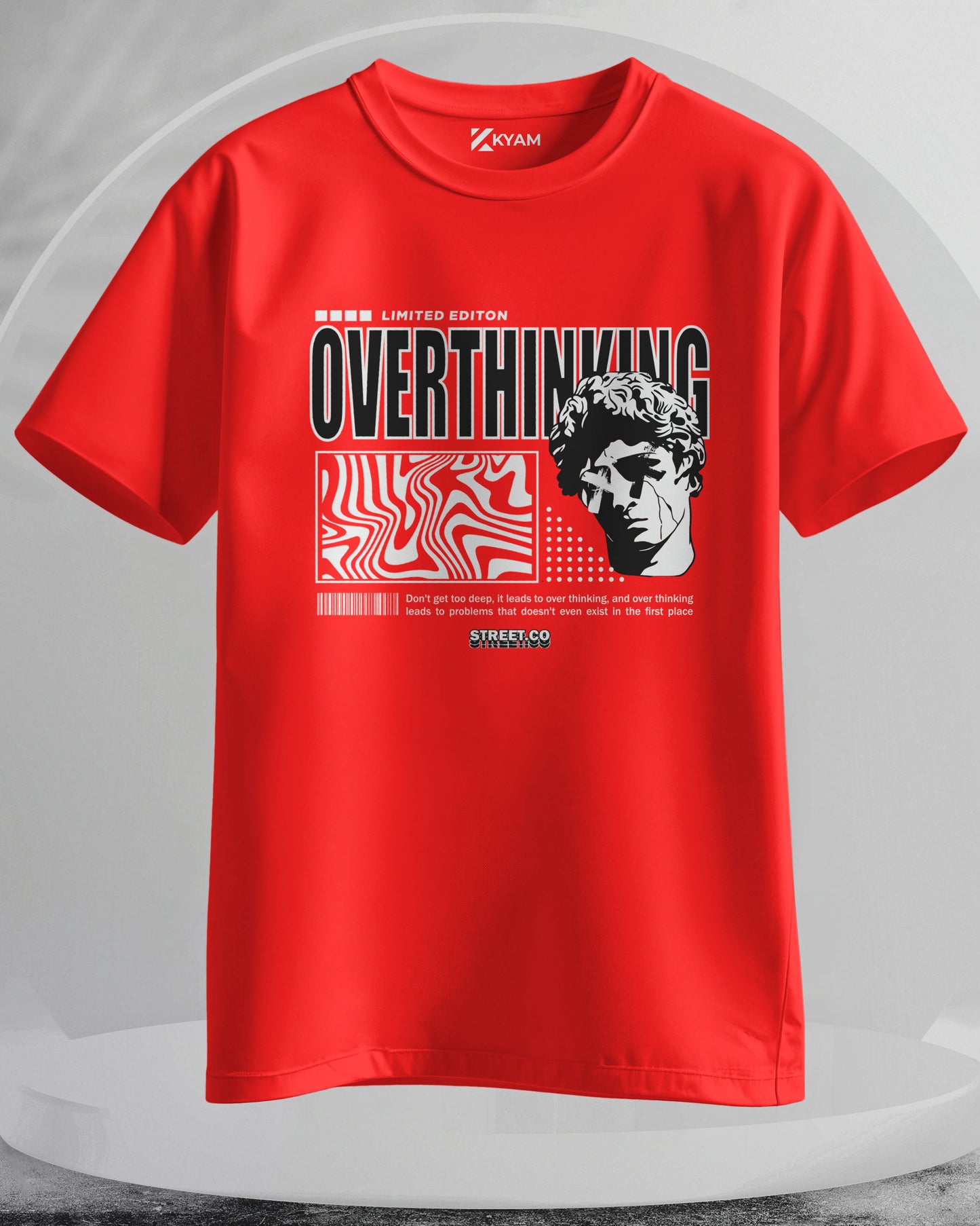 Overthinking - Men Stylish Printed T-Shirts – (Regular)