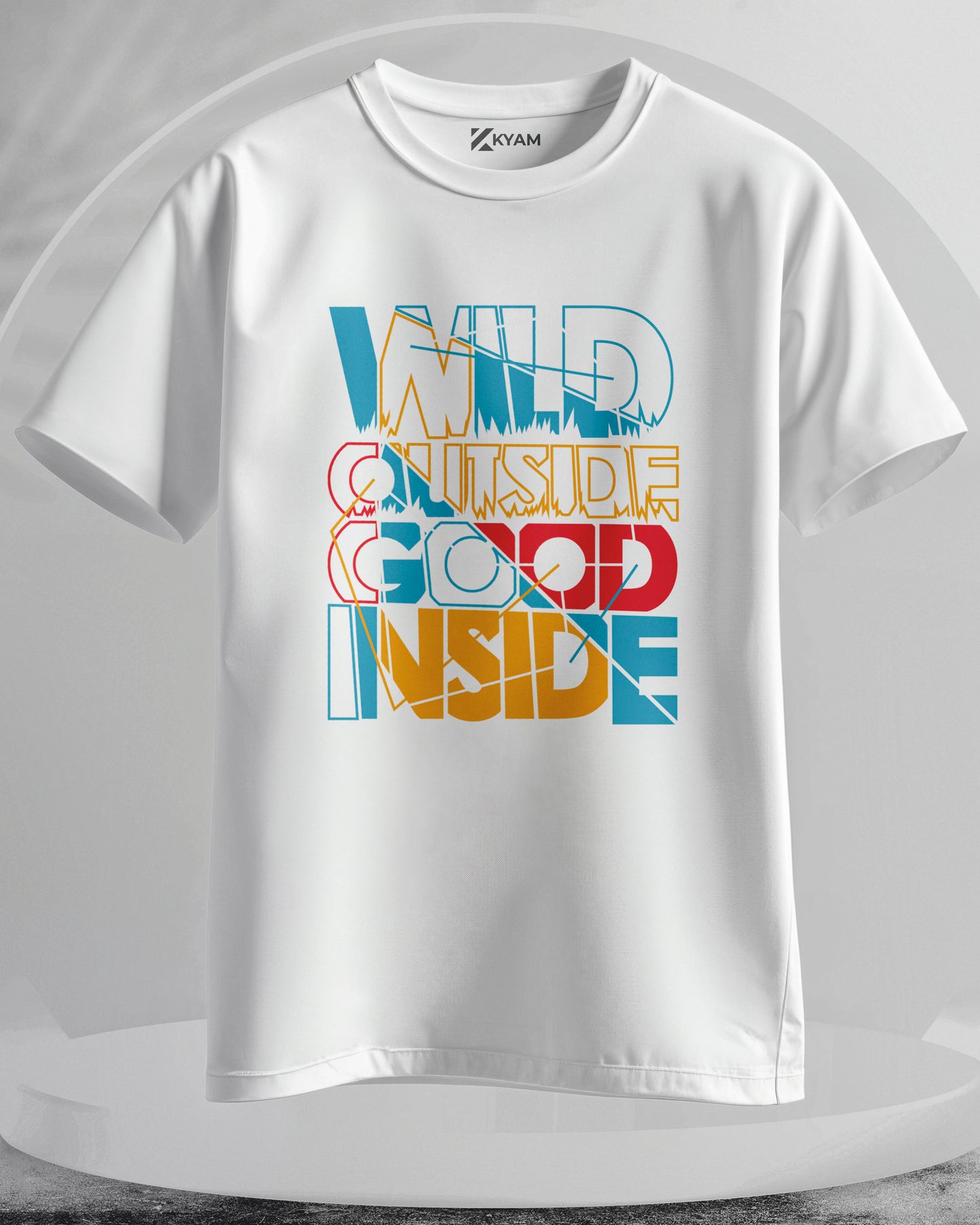Wild Outside Good Inside - Men Stylish Printed T-Shirts – (Regular)