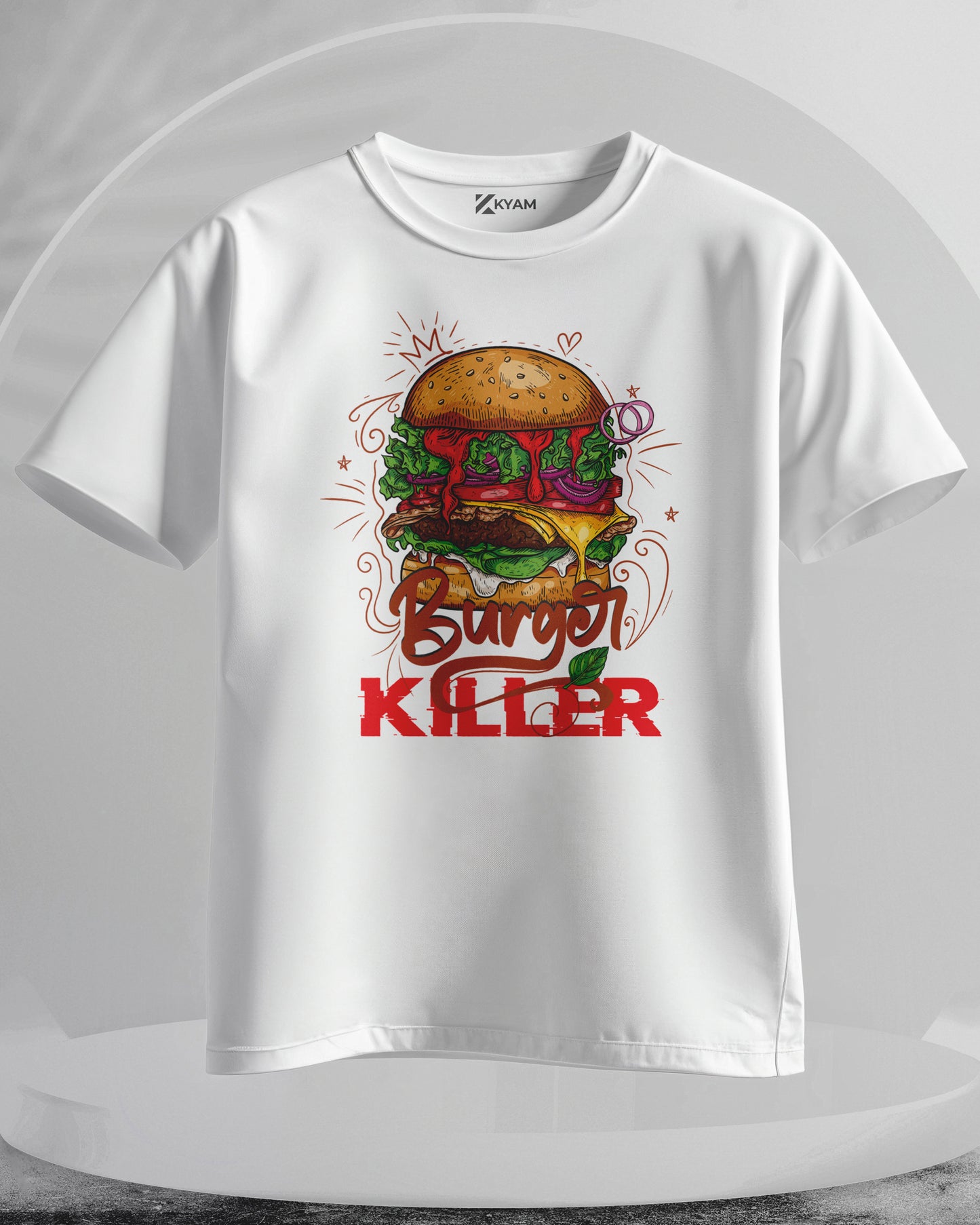 Burger Killer - Men Stylish Printed T-Shirts - (Oversized)
