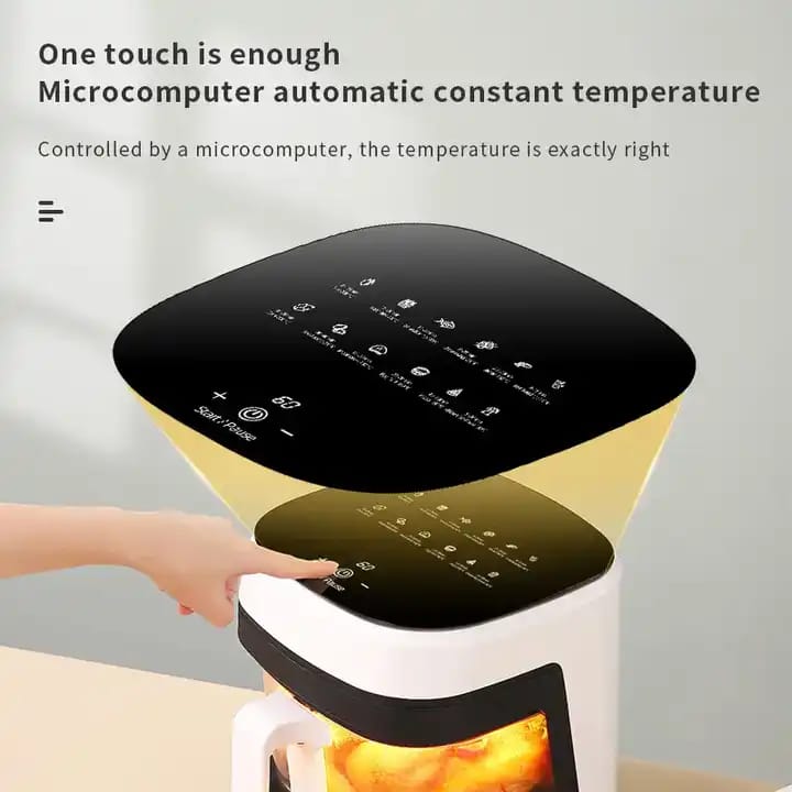 مقلاة هوائية صغيرة بشاشة تعمل بلمسة واحدة، سعة 8.5 لتر - 2400 واط