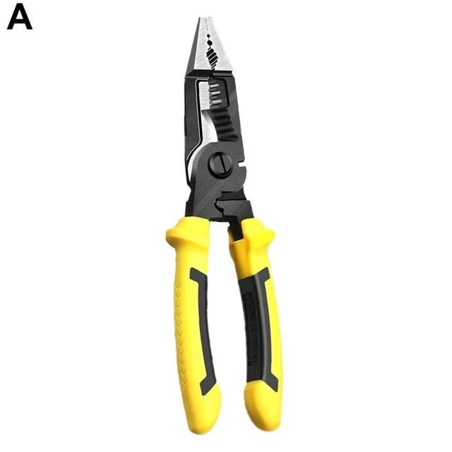 8-Inch Multifunctional Electrician's Pliers with Wire Stripper & Crimper