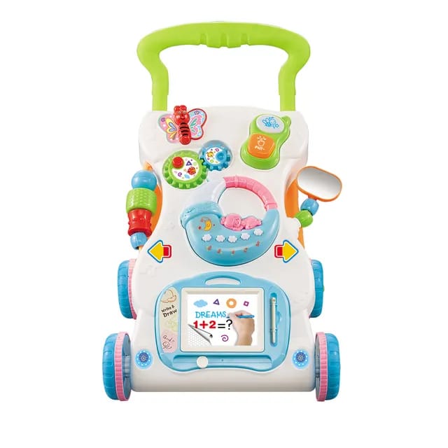 3-in-1 Musical Baby Walker with Magnetic Drawing Board