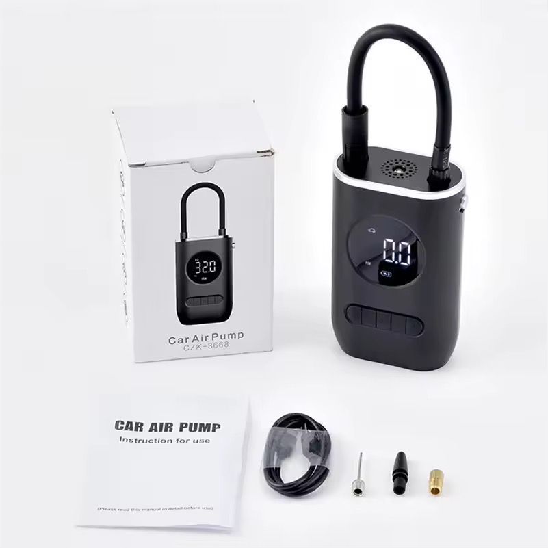 Bike Pump Bicycle Pump and Tire Inflator, Portable Air Compressor for Car Tires, 150PSI Cordless Air Pump with Pressure Gauge