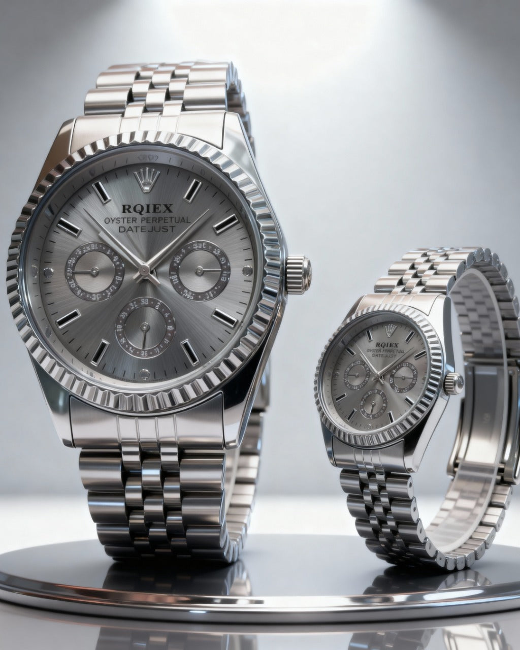 RQIEX - Stainless Steel Premium Quality Couple Watch