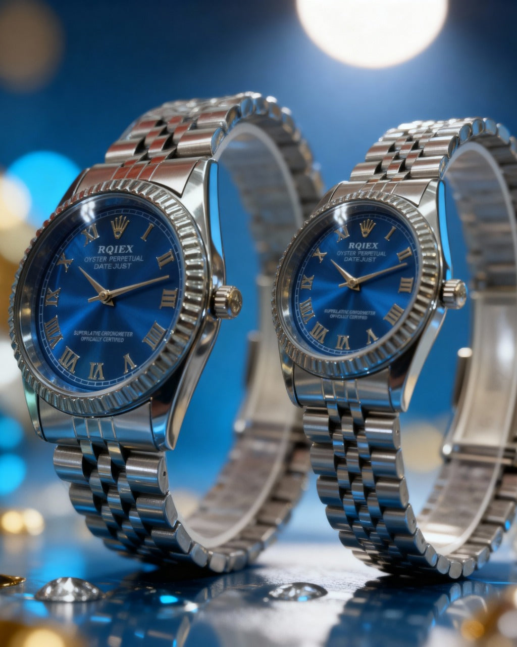 RQIEX - Stainless Steel Premium Quality Couple Watch