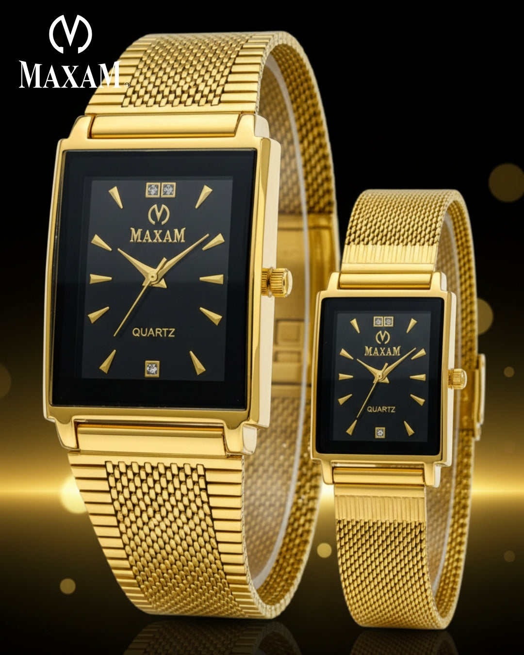 MAXAM - Automatic Stainless Steel Premium Couple Watch