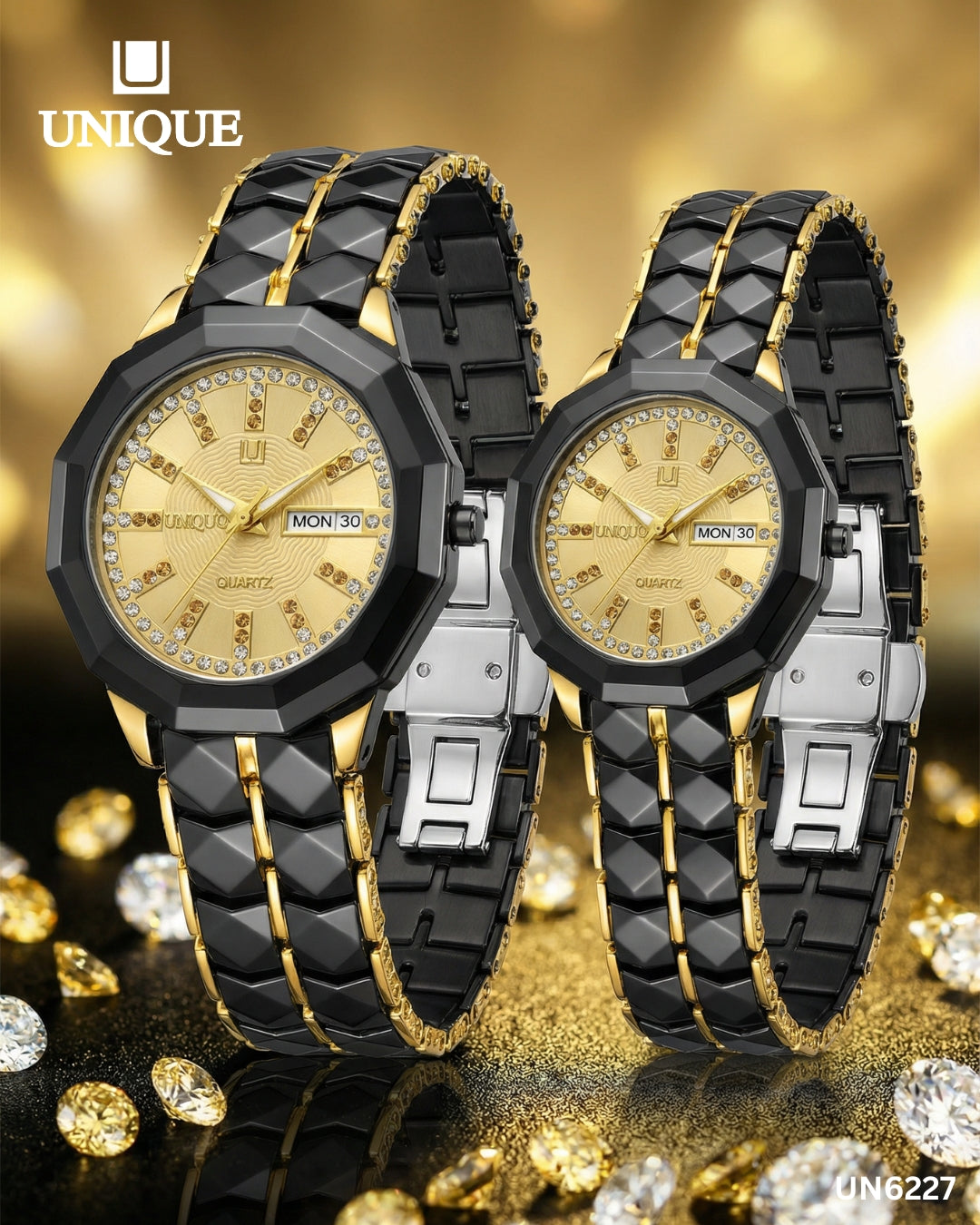 UNIQUE - Stainless Steel Premium Quality Couple Watch