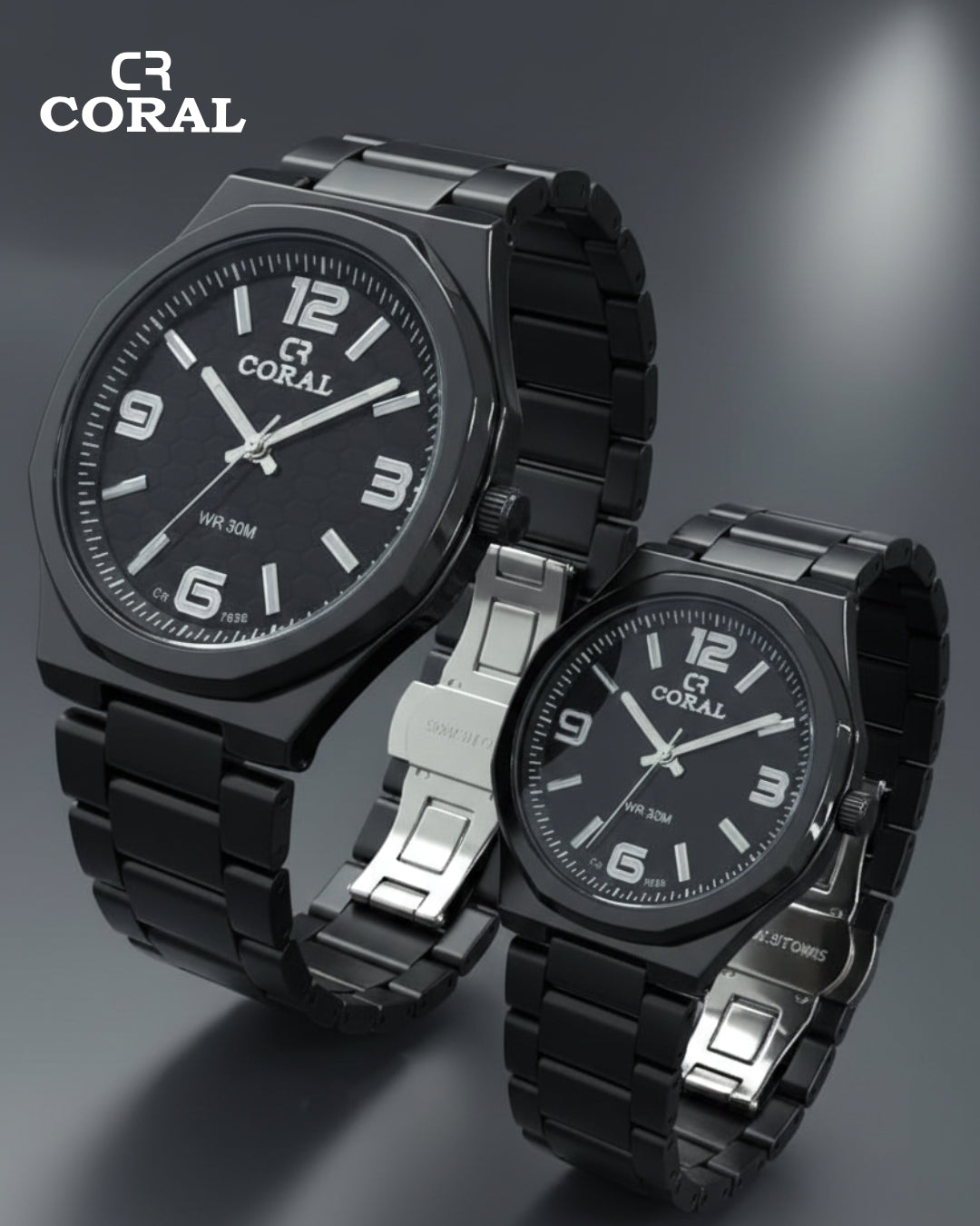 ساعة زوجية فاخرة من الفولاذ المقاوم للصدأ من RQIEX