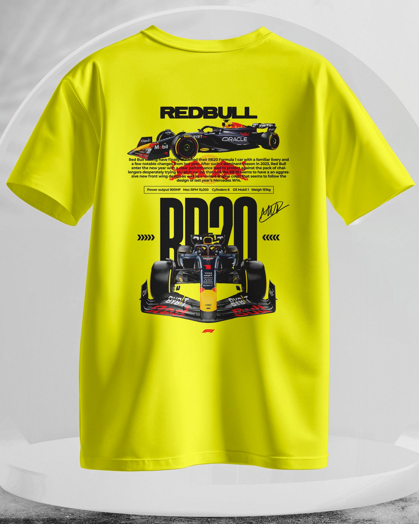 Redbull F1 - Men Stylish Back Printed T-Shirts – (Regular)