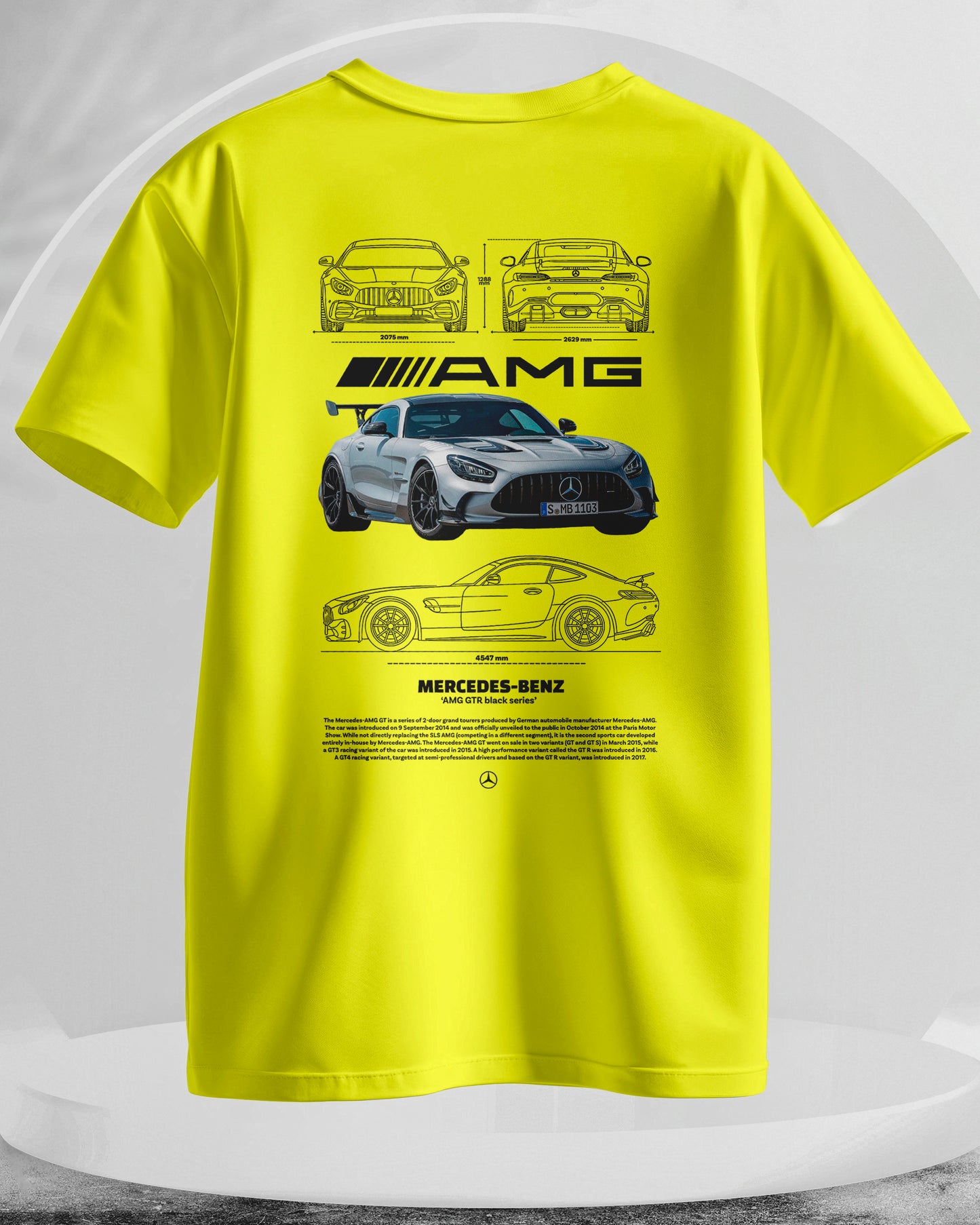 Mercedes Benz AMG - Men Stylish Back Printed T-Shirts – (Regular)