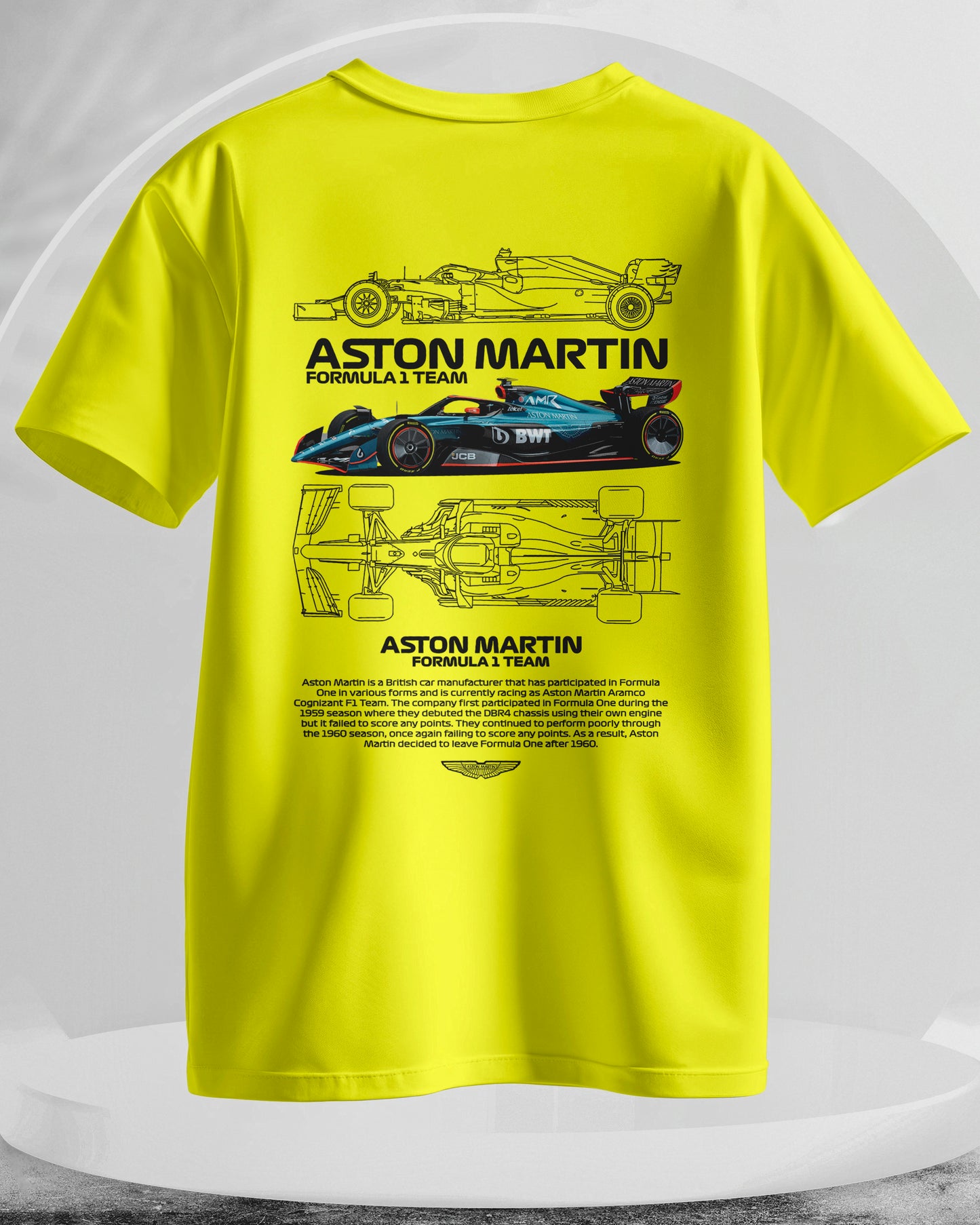 Aston Martin Formula 1 - Men Stylish Back Printed T-Shirts – (Regular)