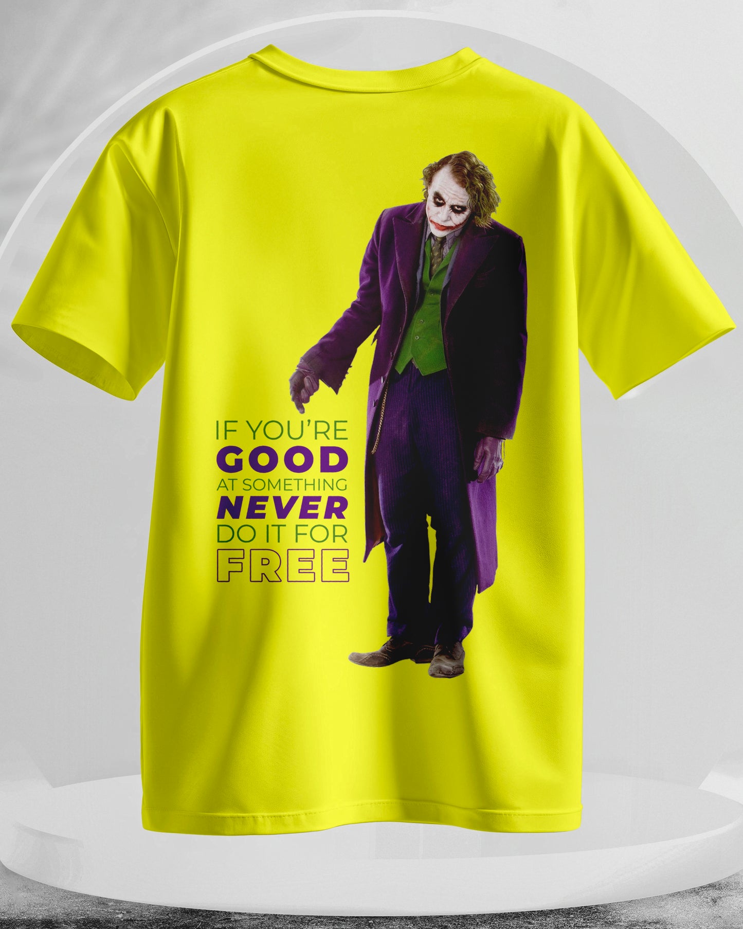 Joker Quotes - Men Stylish Back Printed T-Shirts – (Regular)