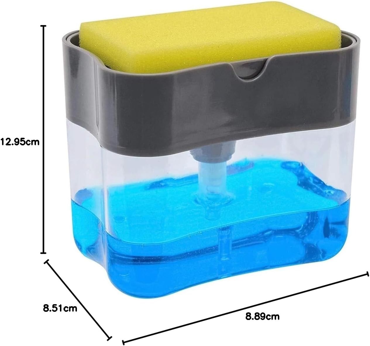 Premium 2-in-1 Kitchen Liquid Soap Dispenser and Sponge Holder Caddy