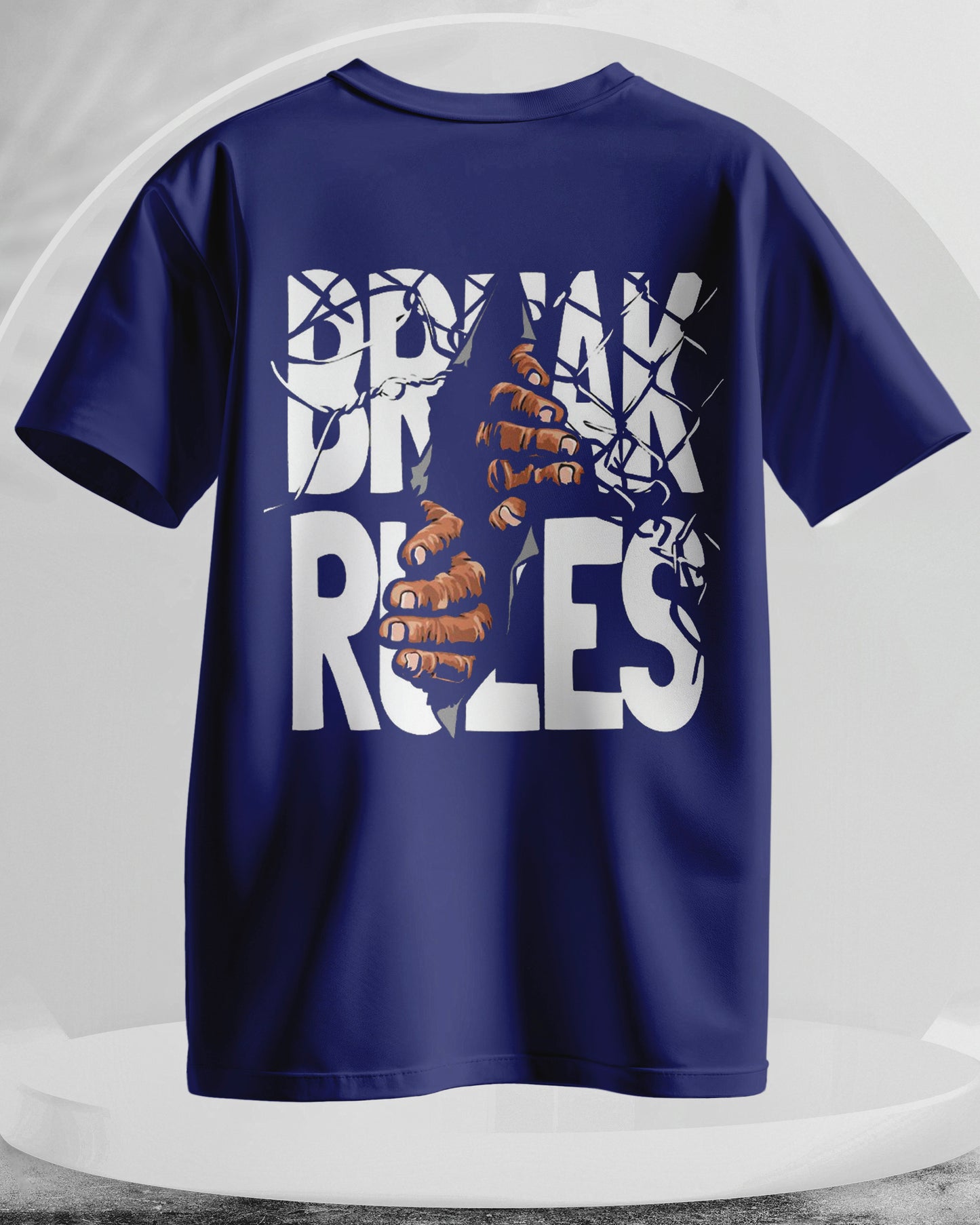 Break Rules - Men Stylish Back Printed T-Shirts – (Regular)