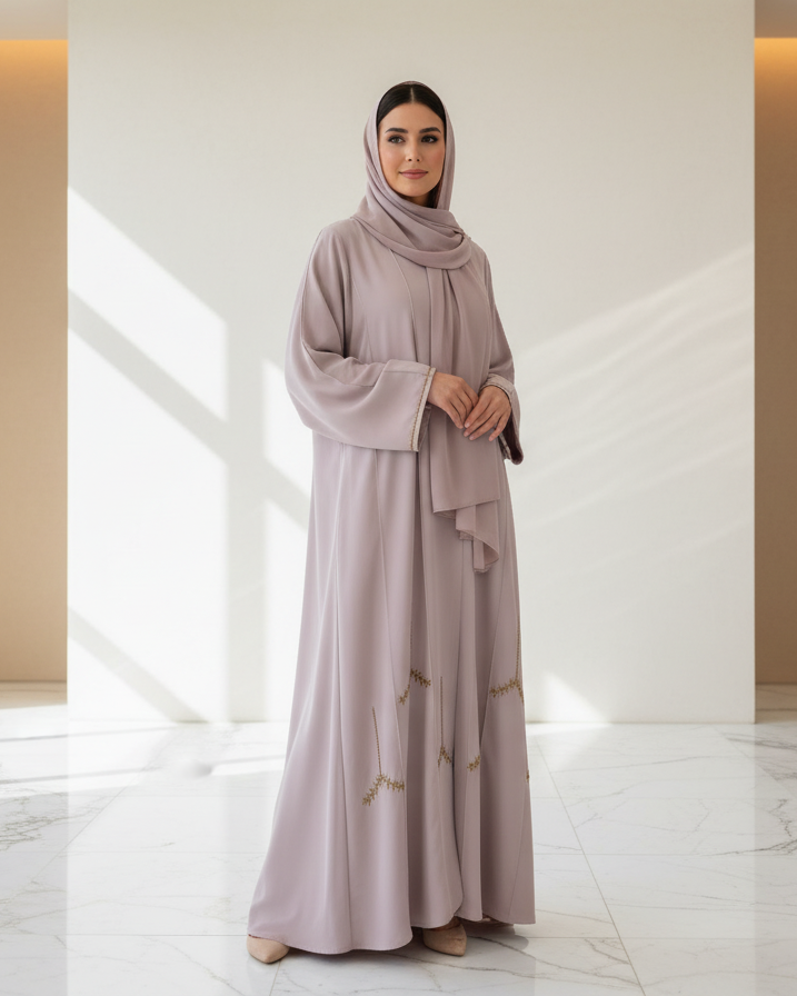 Moonraker Color Abaya - Luxury Dubai Everyday Wear