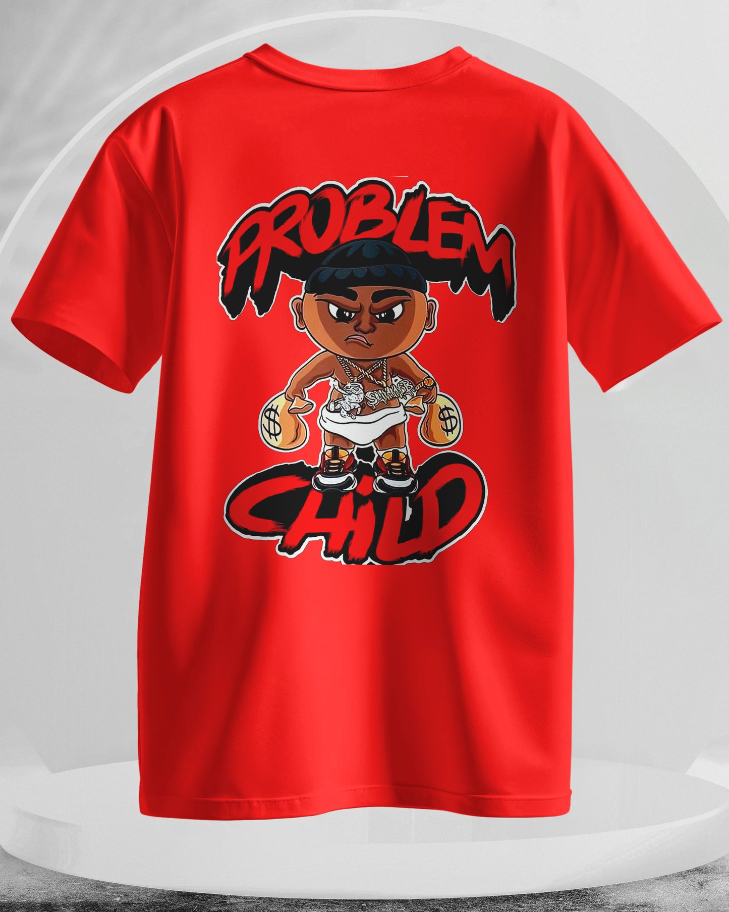 Problem Child - Men Stylish Back Printed T-Shirts – (Regular)