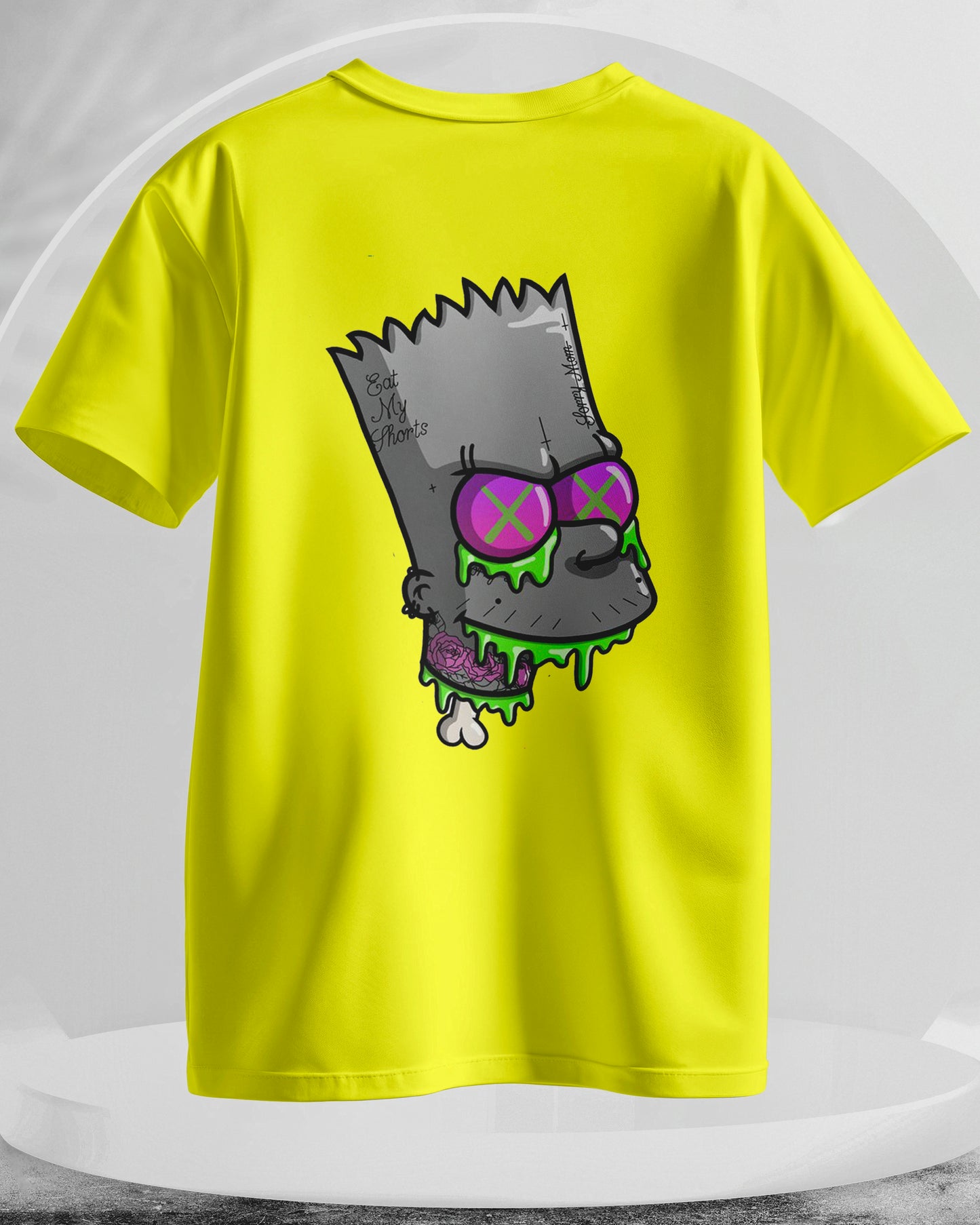 Zombie Bart - The Simpsons - Men Stylish Back Printed T-Shirts β (Regular)