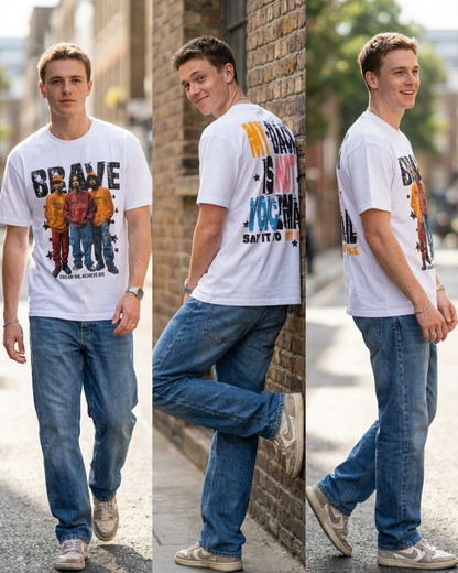 Stylish Custom Printed T-Shirt - Bold Graphic Streetwear Tee with Back Print