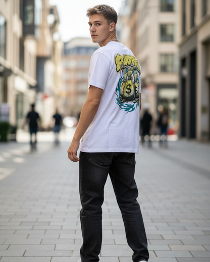 Stylish Custom Printed T-Shirt - Bold Graphic Crew Neck Tee