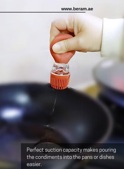 4-Piece Oil Dispenser and Silicone Basting Brush Set