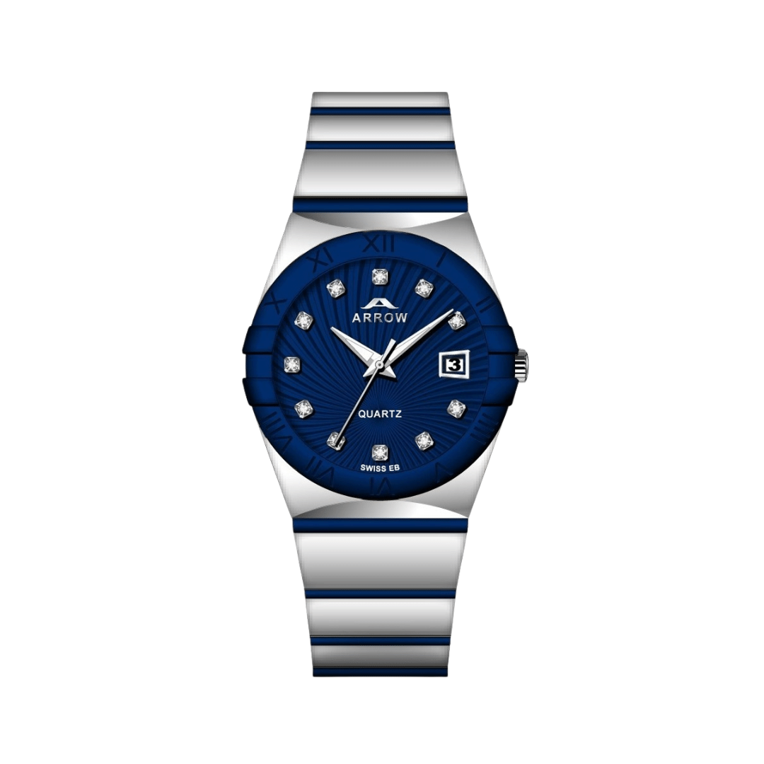 Arrow Luxury Men’s Analog Display With Date | Stainless Steel Strap | With Color Variations (5908)-KYAMSTORE