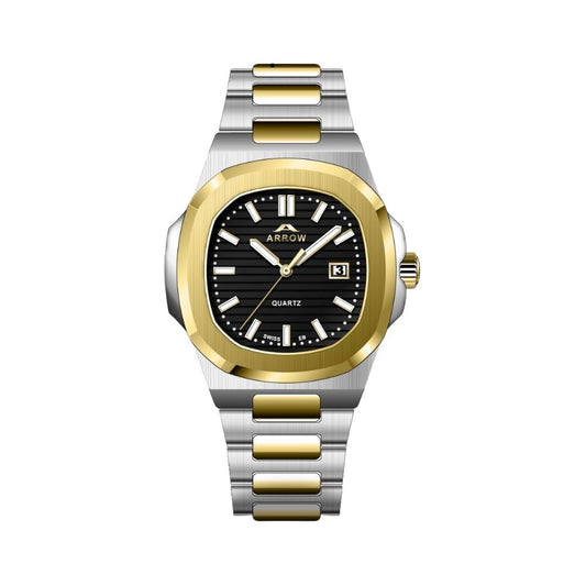 Arrow Luxury Watch For Men | Analog Display With Date | Stainless Steel Strap | With Color Variations (5904)-KYAMSTORE