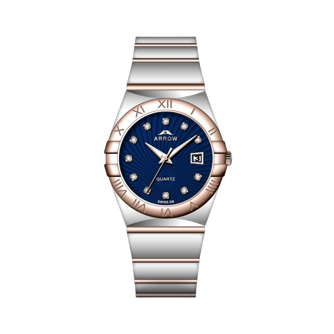 Arrow Luxury Men’s Analog Display With Date | Stainless Steel Strap | With Color Variations (5908)-KYAMSTORE