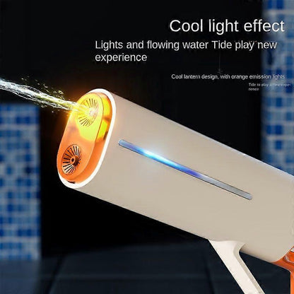 مسدس الماء الكهربائي نسخة مطورة، مقاوم للماء بالكامل، إعادة تعبئة تلقائية، تأثيرات صوتية وضوئية 