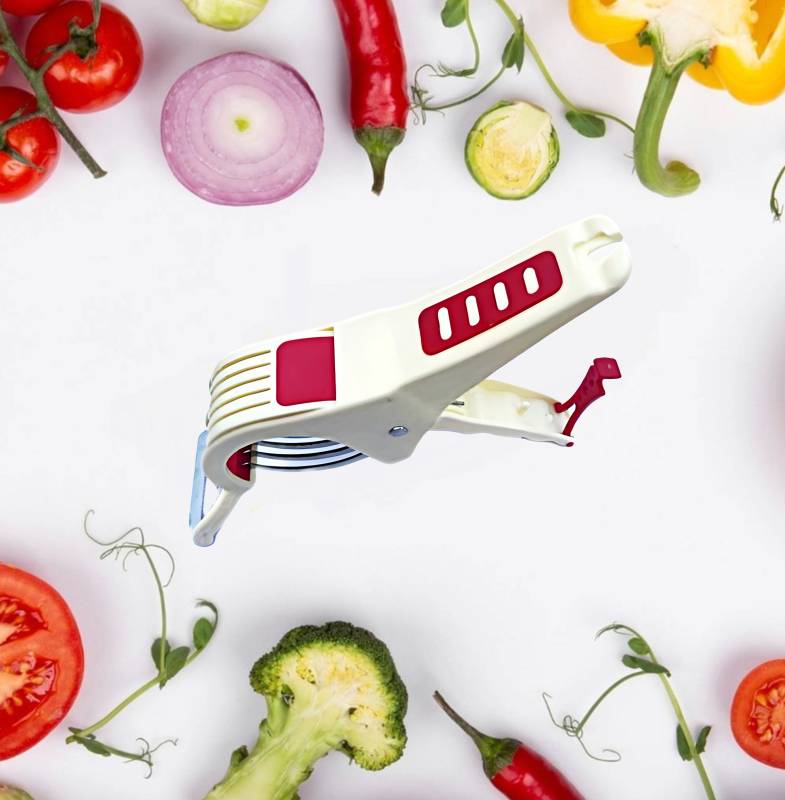 Chucklecart by NA 2 in 1 Vegetable Cutter With Peeler Kitchen Tools Vegetable & Fruit Chopper  (2 PCS vegetable cutter with peeler)-KYAMSTORE