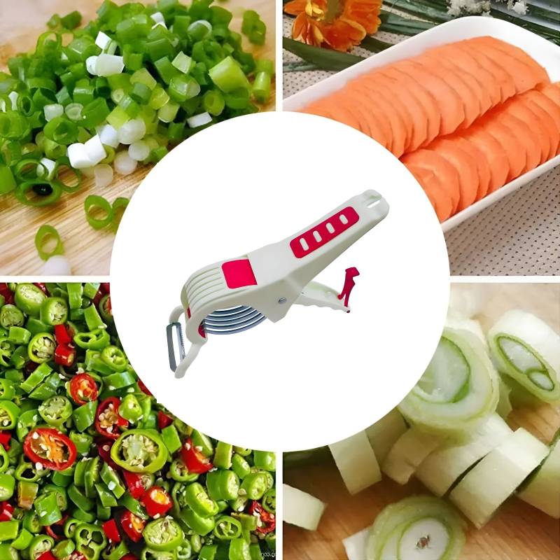 Chucklecart by NA 2 in 1 Vegetable Cutter With Peeler Kitchen Tools Vegetable & Fruit Chopper  (2 PCS vegetable cutter with peeler)-KYAMSTORE