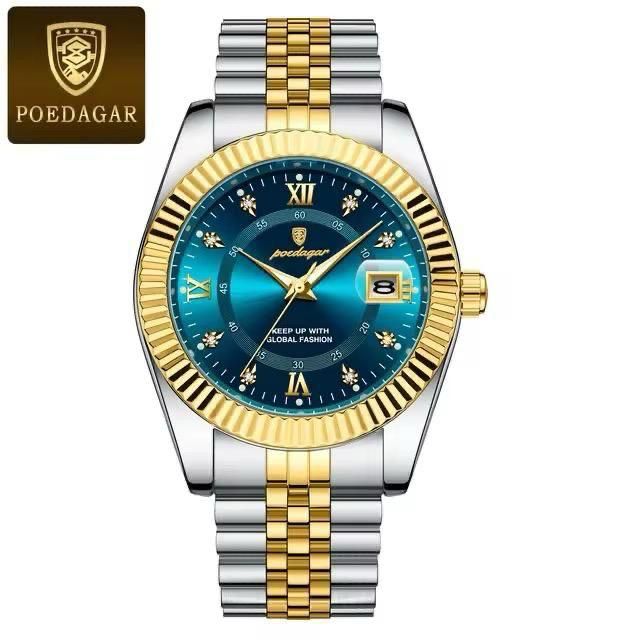 POEDAGAR Watch for Men and Women Fashion Quartz Analog | Blue Dial